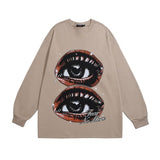 Men Long Sleeve Shirt Printed Long Sleeve Bottoming T-shirt Men and Women Hiphop Idle Style