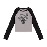 Women Long Sleeve T-shirt Multicolor Printing Long Sleeve T-shirt Women's Spring and Autumn round Neck
