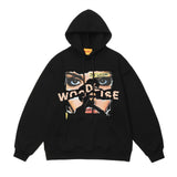 Men Hoodie Portrait Printed Hoodie Loose Casual Long Sleeves Pullover Hoodie
