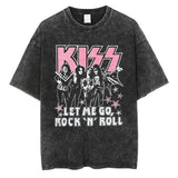KISS Rock Band Graphic T-shirt Gothic Fashion