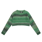 Women Sweater Short Sweater Casual Women's round Collar Star Long Sleeve Sweater