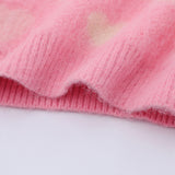 Women Sweater Crew Neck Sweater for Girls Autumn Leisure Short Knitted