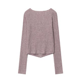 Women Long Sleeve T-Shirt Long Sleeve T-shirt Women's Autumn Embroidered Vertical Short Top