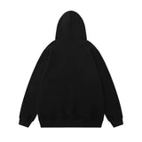 Men Hoodie Flocking Embroidered Spider Hooded Sweater Loose Casual Pullover