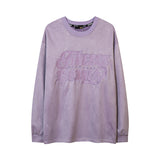 Men Long Sleeve Shirt Embroidered Long Sleeve T-shirt Retro Loose Base Hoodie Men and Women