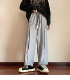Men Sweatpants Overalls Men's Spring and Autumn Loose Wide Leg Draped Pants