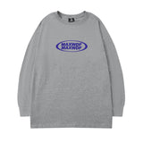 Men Long Sleeve Shirt Vintage Smiley Printed Long Sleeve T-shirt Men's round Neck Top