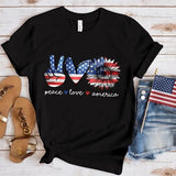 Women's Independence Day T Shirt round Neck Short Sleeve T-shirt Women's Top