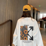 Men Hoodie Couples Sweater Trendy Design Print round Neck Loose