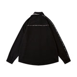 Men Long Sleeved T Shirt High Street Stitching Long-Sleeved Shirt Men's Loose Casual Spring and Autumn