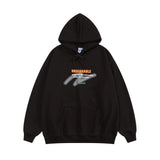 Men Hoodie Hip Hop Anime Letters Printed Hoodie