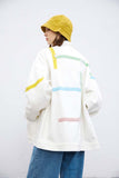 Unisex Jacket Autumn Ribbon Stitching Jacket Women's Clothing