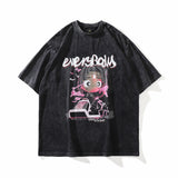 Men T Shirt Retro Short Sleeve T-shirt Men's Loose