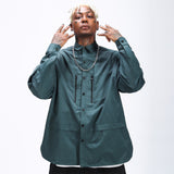 Men Long Sleeved T Shirt Long Sleeve Shirt Thin Coat Men's Casual round Hem Slit Shirt Fashion