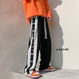 Men Sweatpants Patchwork Stripes Men Spring Loose Sports and Leisure