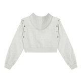 Women Hoodie Cropped Hoodie Girls Spring and Autumn Print Leisure