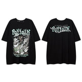 Men T Shirt Printed Short-Sleeved T-shirt for Men and Women Loose Hip Hop Couple