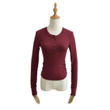 Women T-Shirt Long Sleeve Bottoming Shirt T-shirt Autumn Women's Top