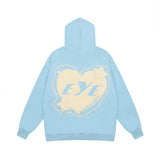 Men Hoodie Vintage Long Sleeve Loose Hooded Pullover Top Spring and Autumn