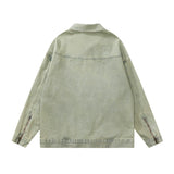 Men Denim Jacket Denim Coat Men's Clothing Spring and Autumn Loose Washed-out Distressed Jacket