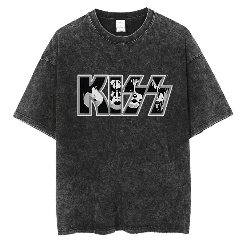KISS Rock Band Graphic T-shirt Gothic Fashion