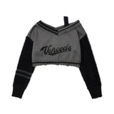 Women Sweater Girls' Spring and Autumn Letter Embroidered Sweater