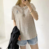 Women T-Shirt Short Sleeve T-shirt Summer Loose Outer Wear