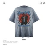 American vintage street T-shirt pure cotton men and women loose