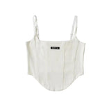 Women Camisole Elastic Curved Hem Backless Camisole