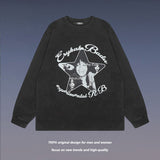 Men Long Sleeve Shirt Vintage Long Sleeve T-shirt Trendy Brand Long Sleeve