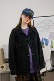 Unisex Jacket Fall Twill Washed Denim Jacket Women's Clothing
