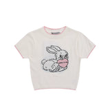 Women Sweater Short-Sleeved Sweater Women's Summer Casual O-neck Short Top