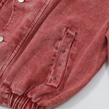 Men Denim Jacket Fake Two-Piece Denim Jacket Men Washed and Worn Denim Jacket