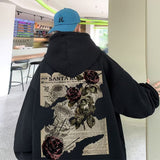 Men Hoodie Retro Hooded Sweater Men's Spring and Autumn High Street