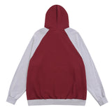 Men Hoodie Hooded Sweater Men's Letter Color Matching Sports Hoodie Loose