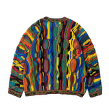 Kapital Sweater Pingtian Hehong Style Japanese Loose Pop Contrast Color Knitted Retro Crew Neck Sweater
