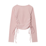 Women Long Sleeve T-Shirt Long Sleeve T-shirt Slim Fit Short Girl Autumn Casual Love