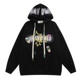 Men Hoodie Hip Hop Fun Style Letter Inkjet Printed Hoodie