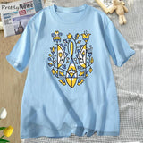 Ukrainian Trident T-shirt Women Men Cotton Ukraine