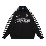Men Hoodie Letter Embroidered Lapel Sweater Men's Loose Sports Spring and Autumn