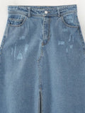 Women Skirt Spring Vintage Denim Skirt Skirt