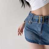 Women Skirt Denim Skirt Women's Bag Hip Shorts Summer Loose