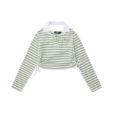 Women Long Sleeve T-shirt Polo Collar Short-Sleeved T-shirt Women's Autumn Ins