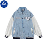 Varsity Jacket Vintage Autumn Vintage Loose Wash Jacket