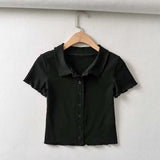 Women T-Shirt Summer Women's Clothing Casual Cardigan Short