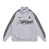 Men Hoodie Letter Embroidered Lapel Sweater Men's Loose Sports Spring and Autumn
