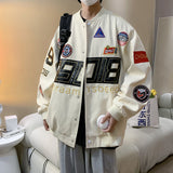 Varsity Jacket Vintage Retro Motorcycle Clothing Coat Autumn and Winter Loose Couple Baseball Uniform