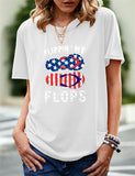 Women's Independence Day T Shirt Printed Short-Sleeved T-shirt