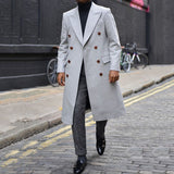Men Jack Autumn and Winter Trench Coat Long Men's Jacket