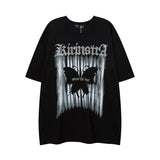 Men T Shirt Butterfly Graffiti Printing Short Sleeve T-shirt Couple T-shirt Men and Women